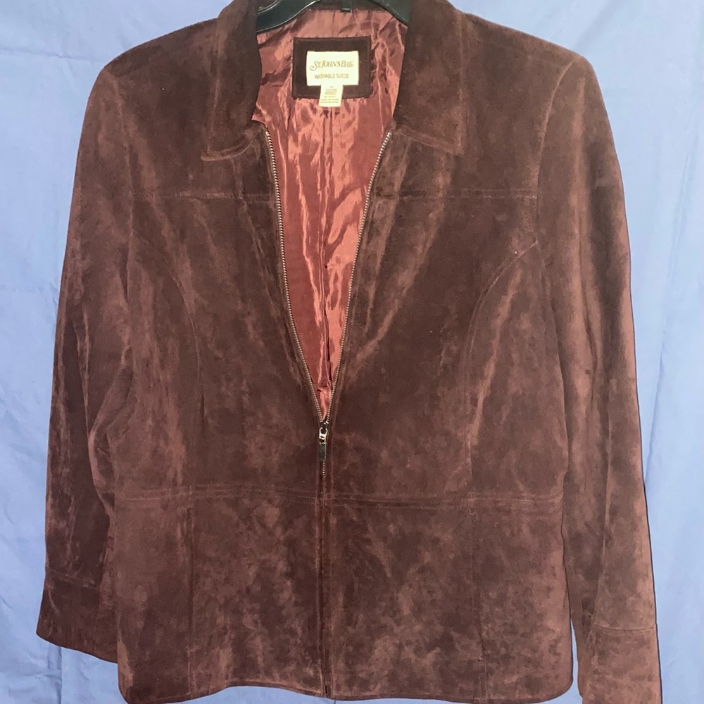 St John’s Bay Suede Leather Washable Jacket